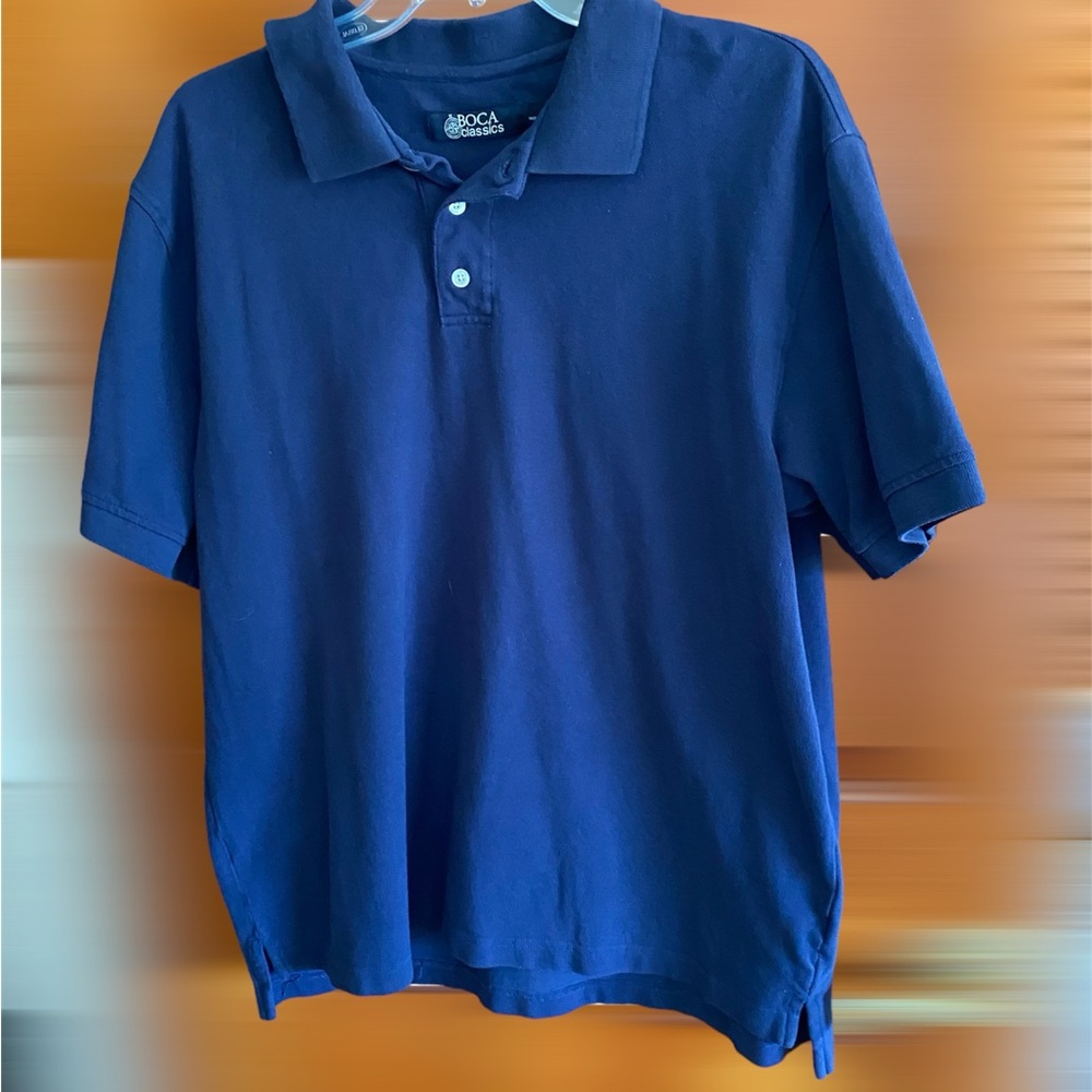 Men’s L Boca golf shirt blue